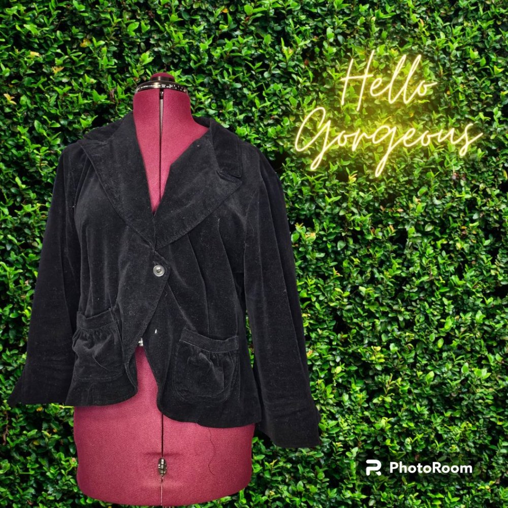 Morbid Threads XXL Black Velour Blazer‎ | Three-Quarter Sleeves | Hot Topic